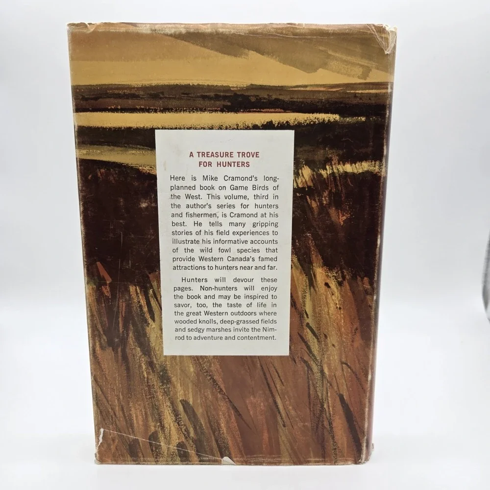 Game Bird Hunting In The West By Mike Cramond HC 1967 Signed First Edition